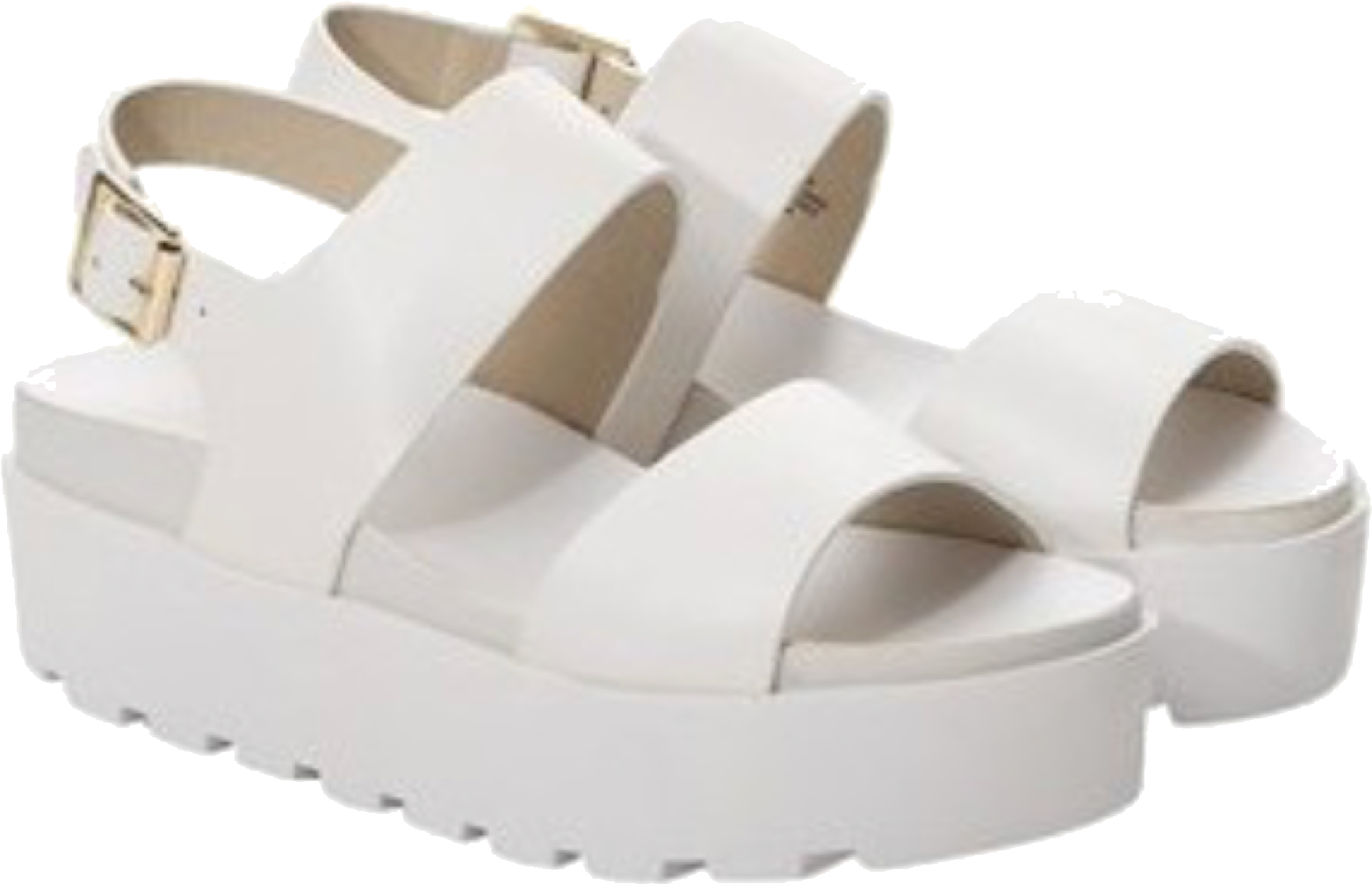 White Platform Sandals PNG Image