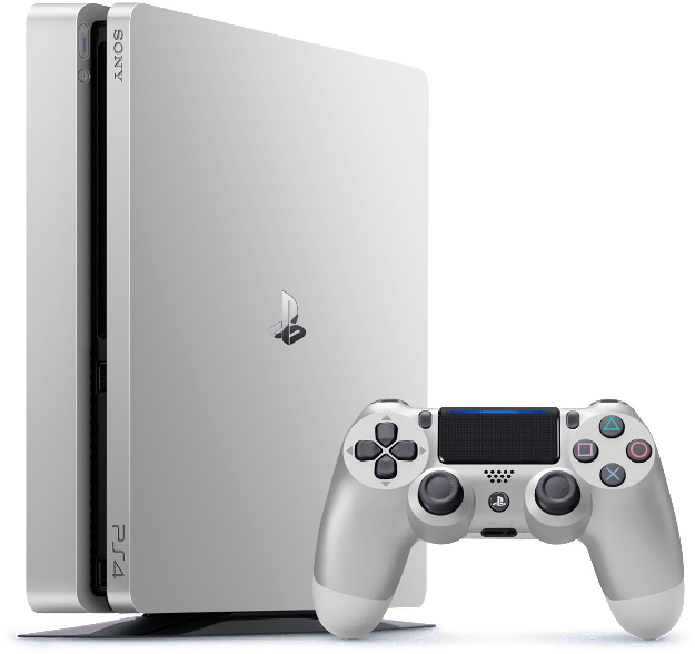 White Play Station Consoleand Controller PNG Image