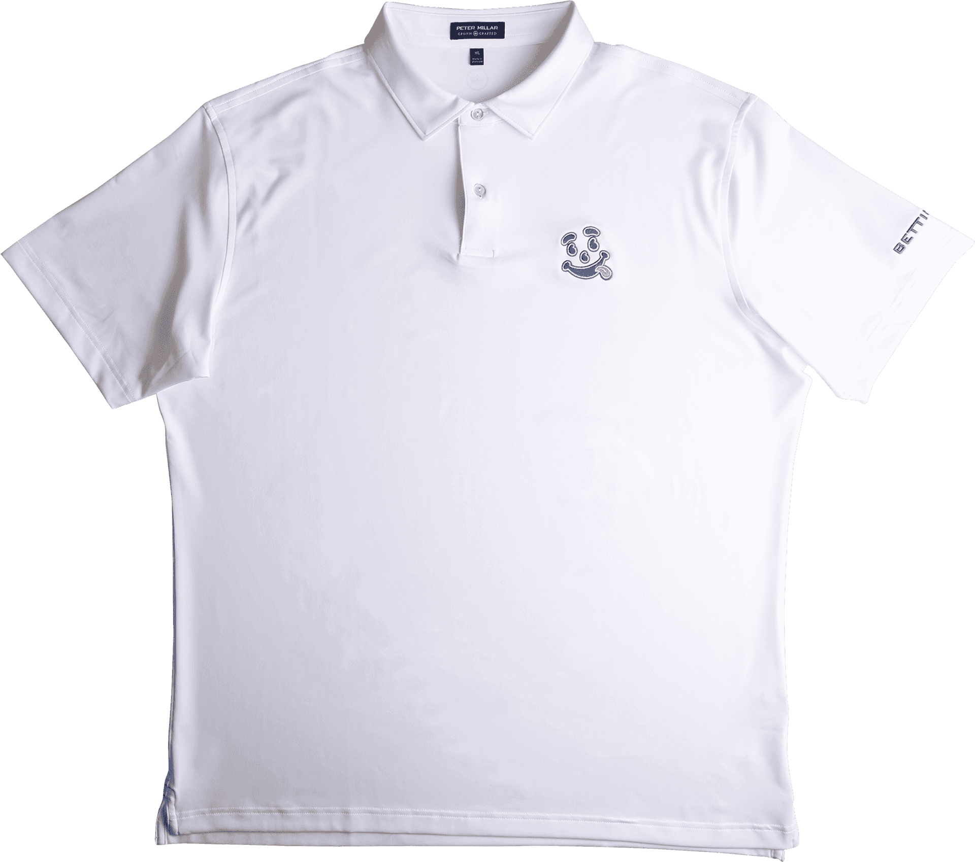 White Polo Shirt Embroidered Logo PNG Image