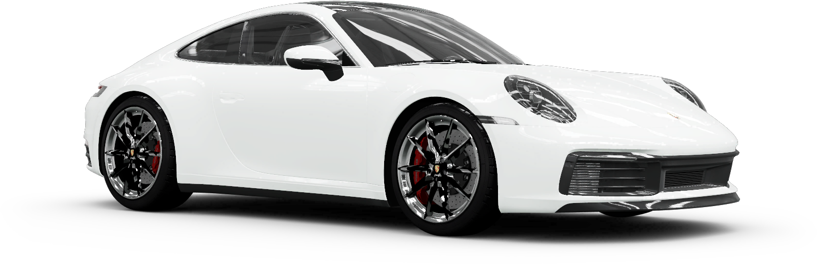 White Porsche911 Carrera Side View PNG Image