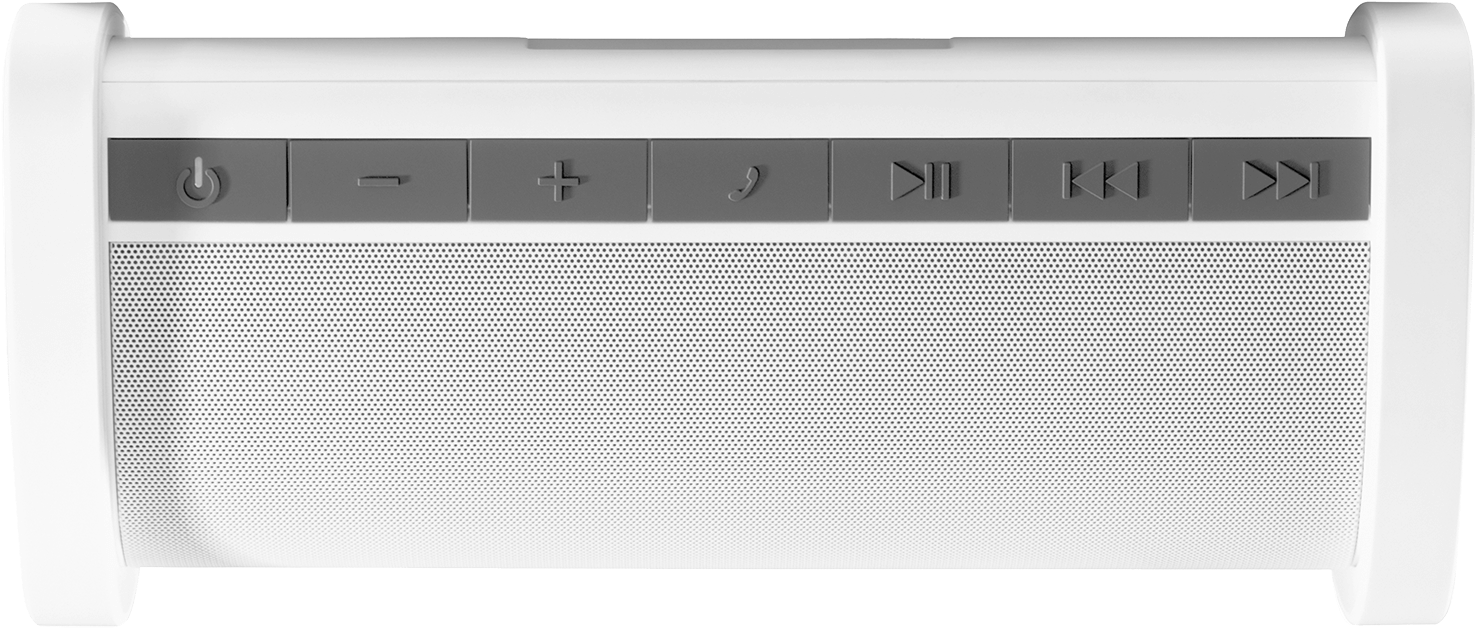 White Portable Bluetooth Speaker PNG Image