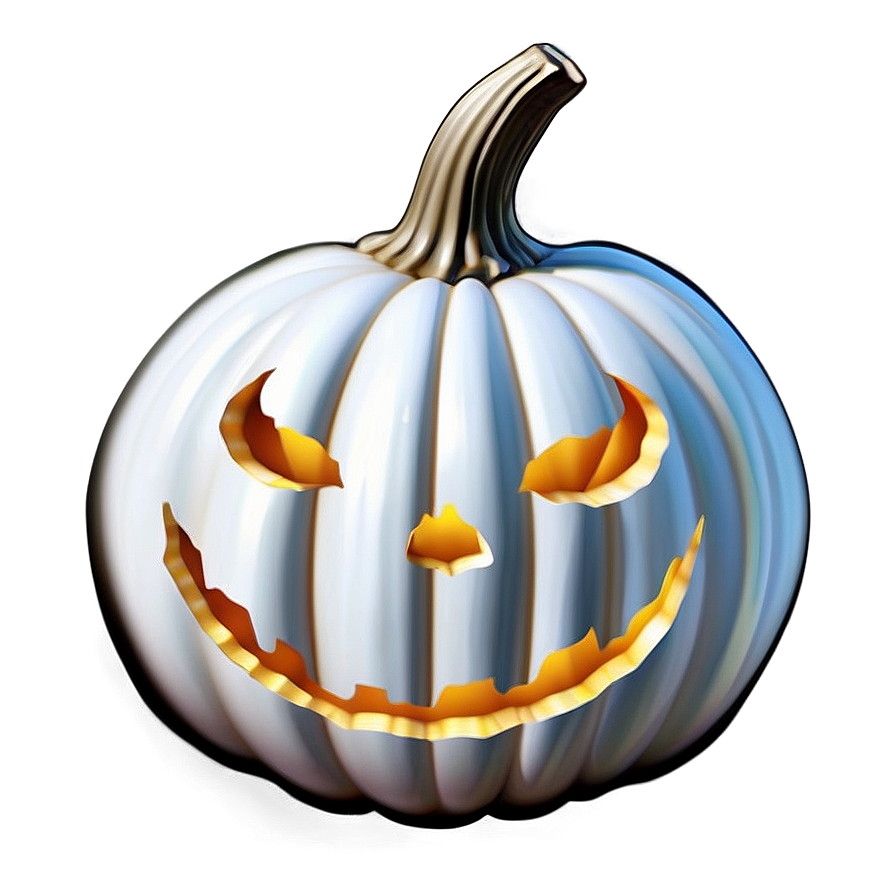 White Pumpkin Design Png Olf PNG Image