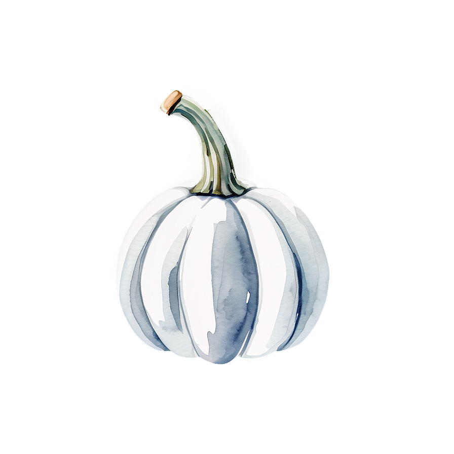 White Pumpkin Watercolor Png Isw PNG Image