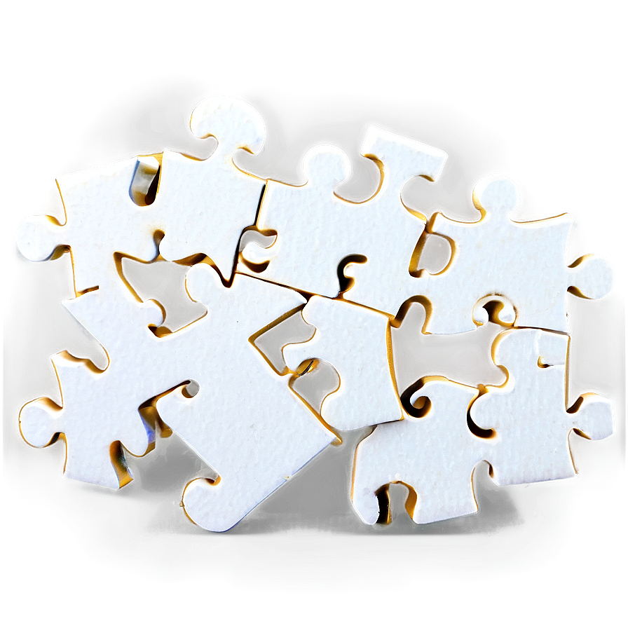 White Puzzle Pieces Png Yae17 PNG Image