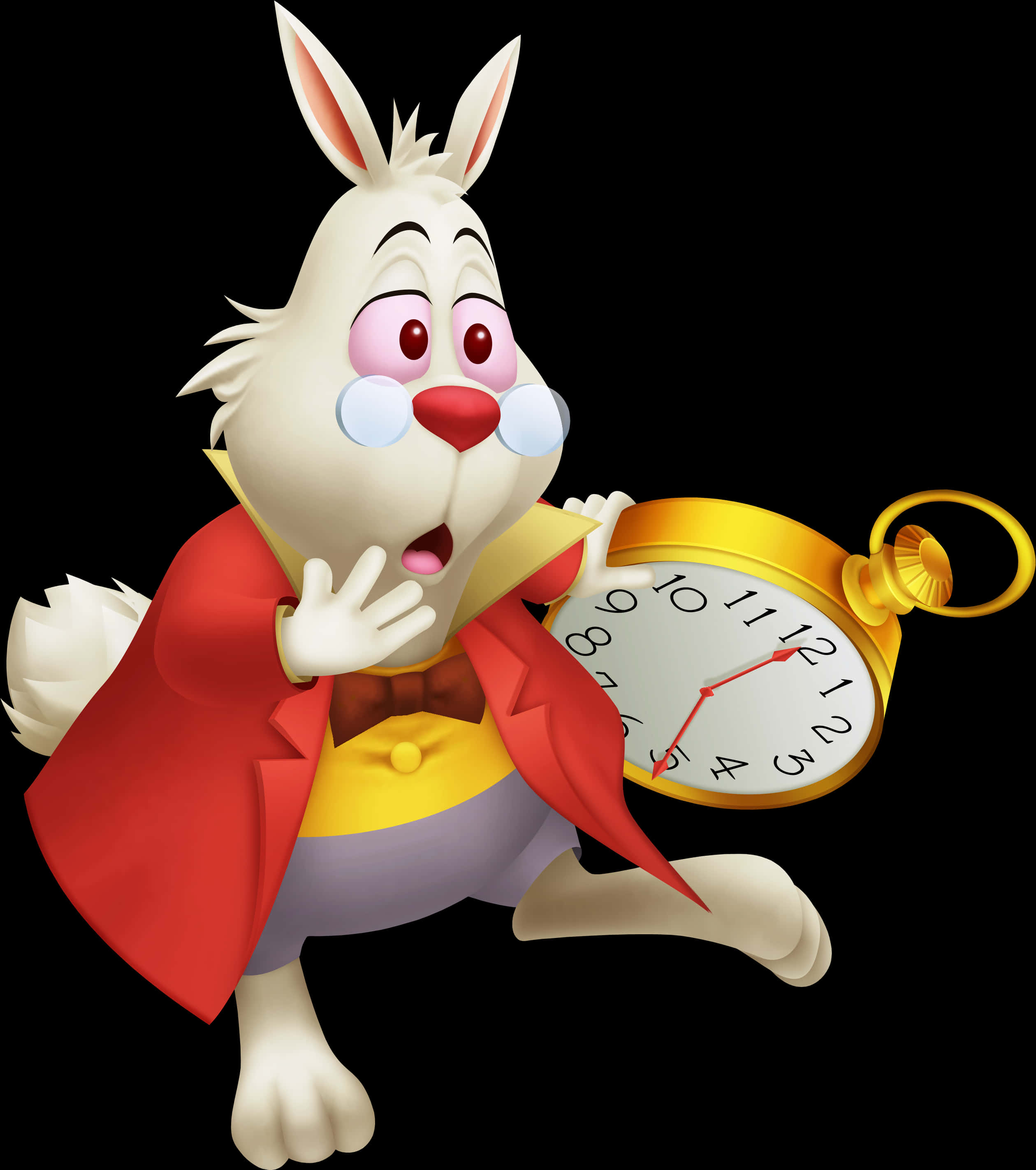 White Rabbit Late Alice In Wonderland PNG Image