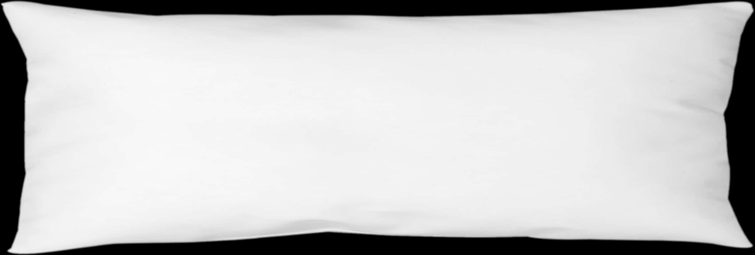 White Rectangular Pillowon Black Background.jpg PNG Image