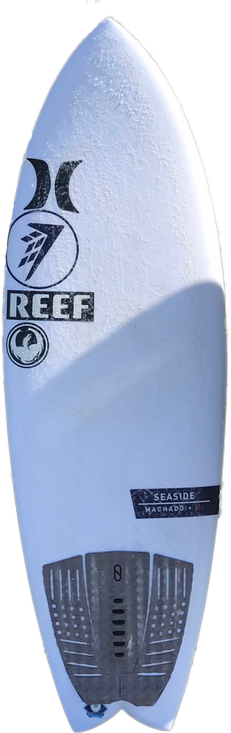 White Reef Seaside Surfboard PNG Image