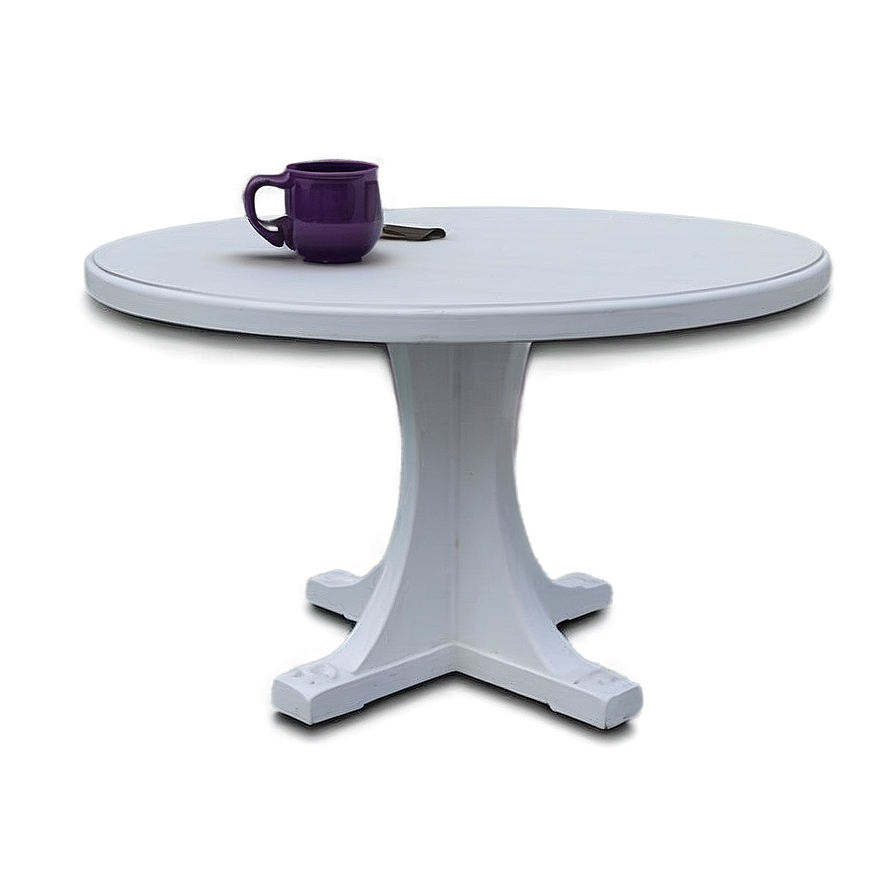 White Round Table Png Qmq7 PNG Image