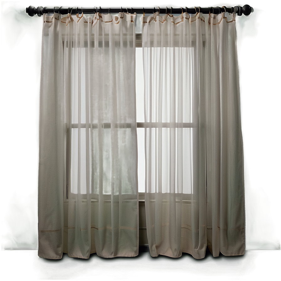 White Sheer Voile Curtains Png 4 PNG Image