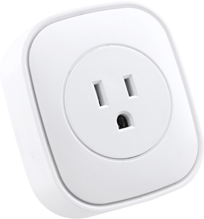 White Single Electrical Outlet PNG Image