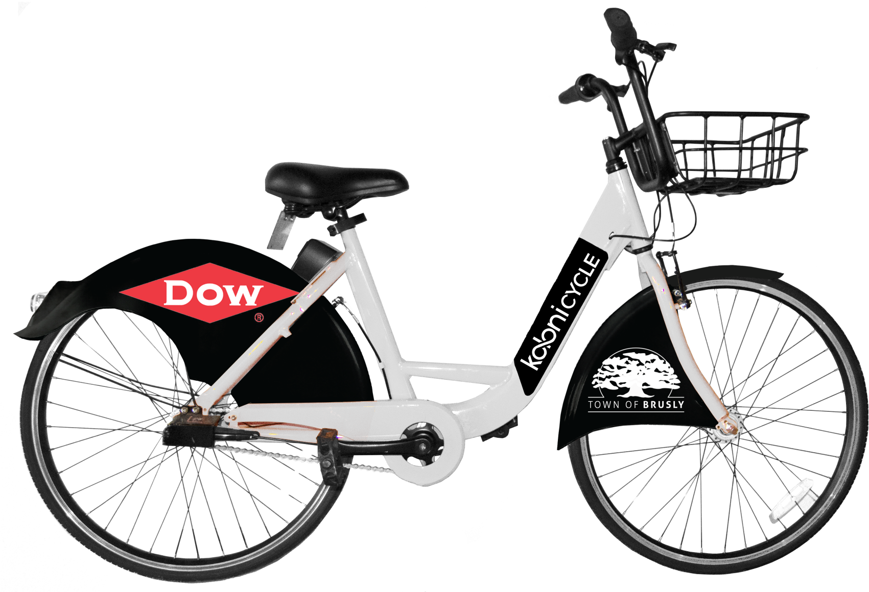 White Sponsored Utility Bicycle PNG Image