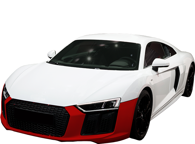 White Sports Car Front Bumper Promotion PNG Image