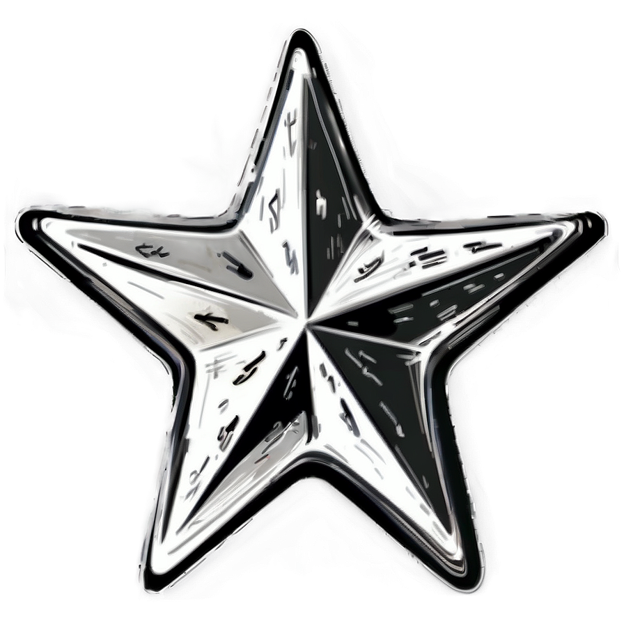 White Star Sketch Png Ldv16 PNG Image