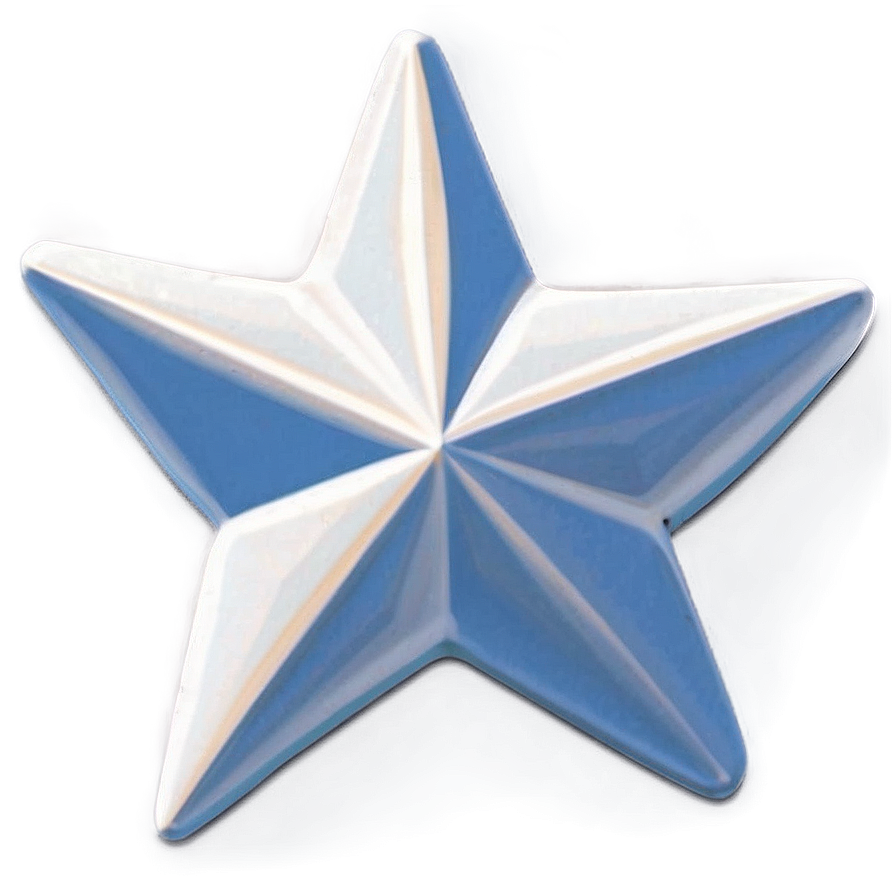 White Star With Shadow Png 05042024 PNG Image