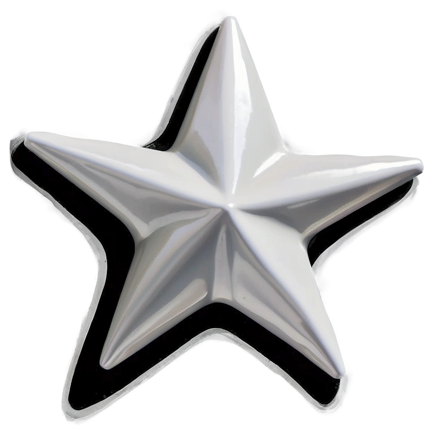 White Star With Shadow Png Xmj PNG Image