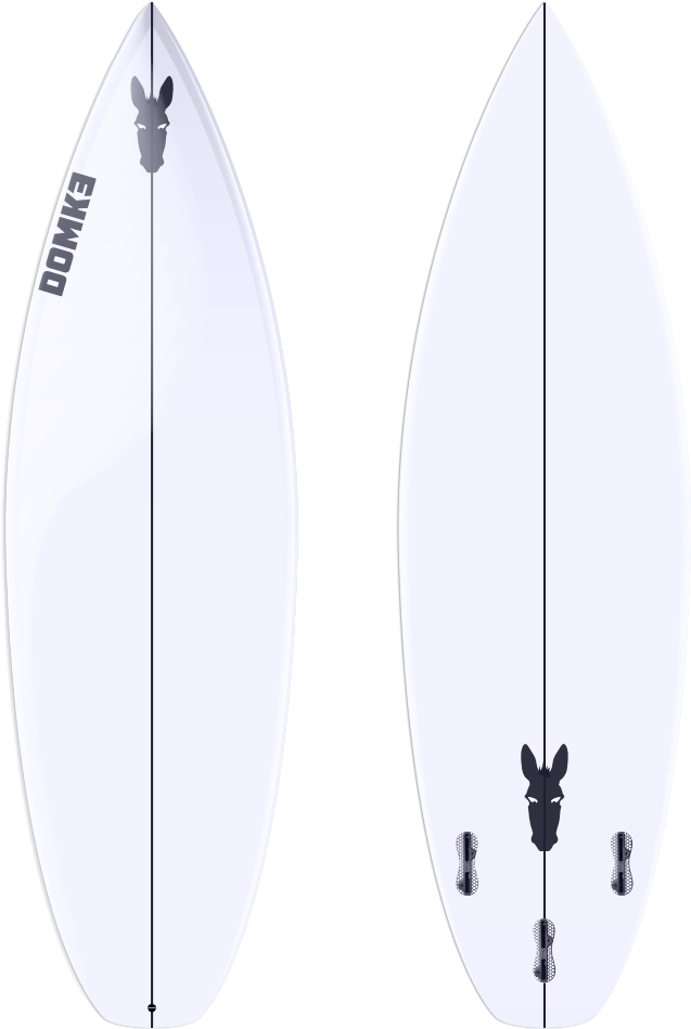 White Surfboard Topand Bottom View PNG Image