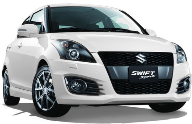 White Suzuki Swift Sport Car PNG Image