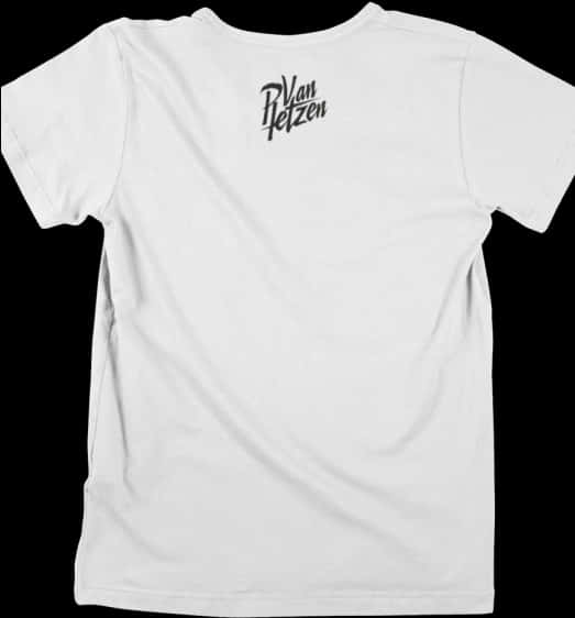 White T Shirt Back Viewwith Logo PNG Image