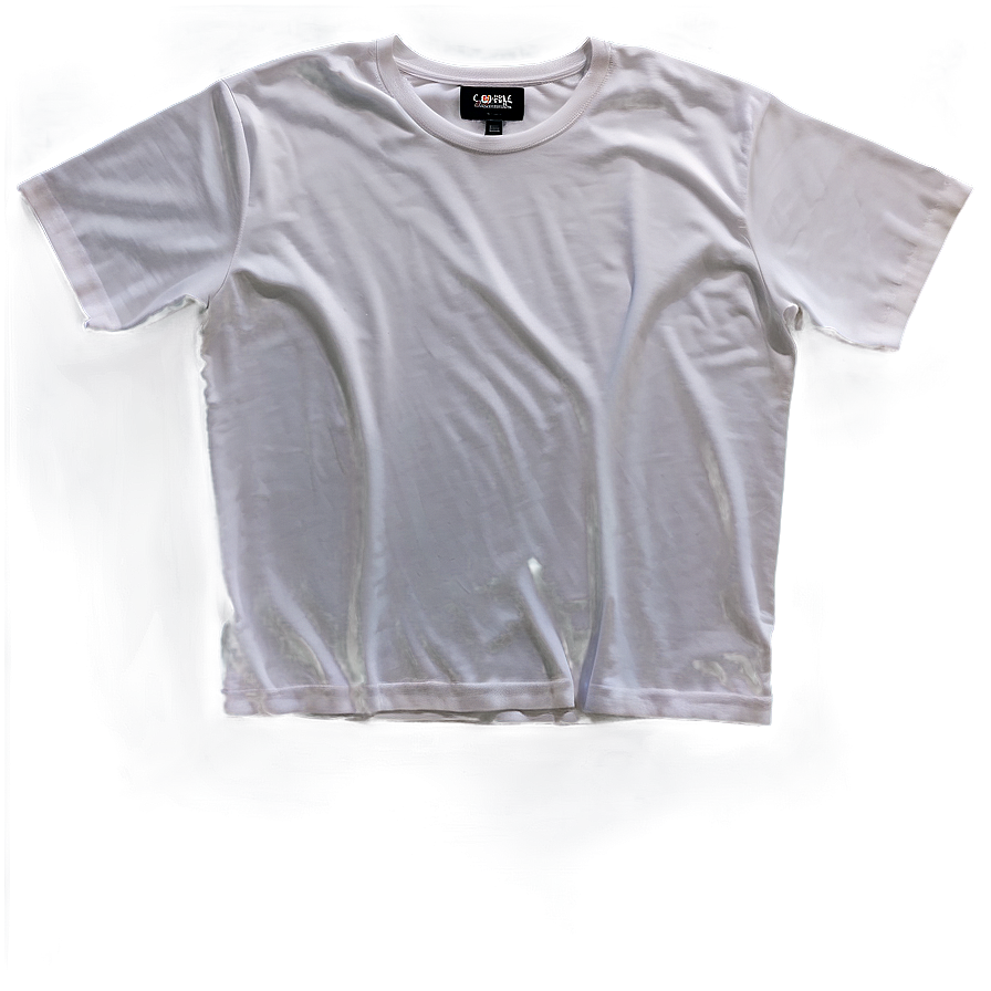 White T-shirt Top View Png 2 PNG Image