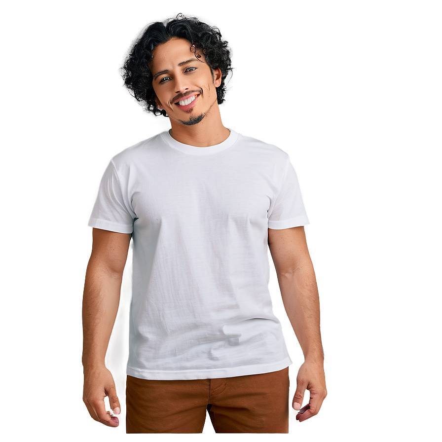 White T-shirt With Logo Mockup Png Hpe24 PNG Image