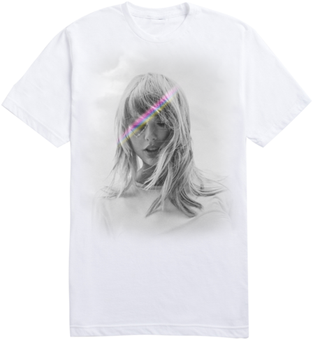 White T Shirtwith Female Portrait Graphic PNG Image