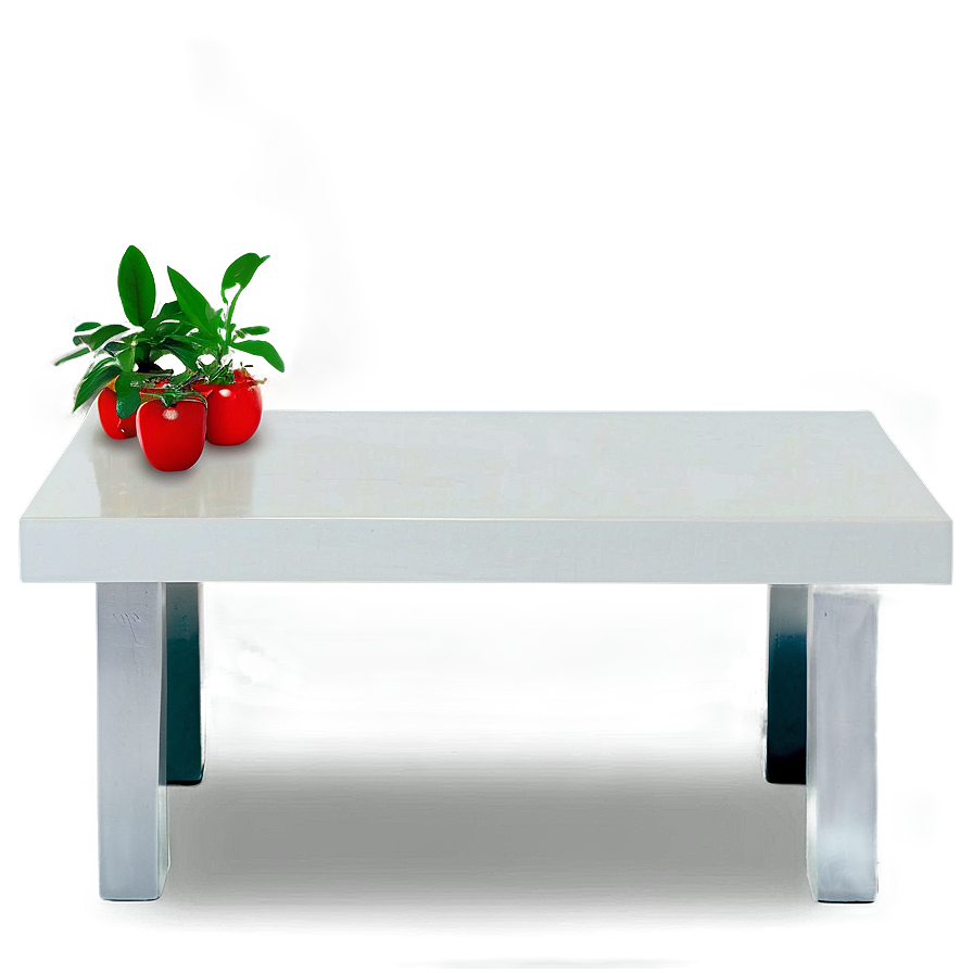 White Table Top View Png Slt58 PNG Image