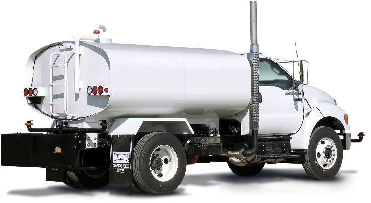 White Tanker Truck Side View PNG Image