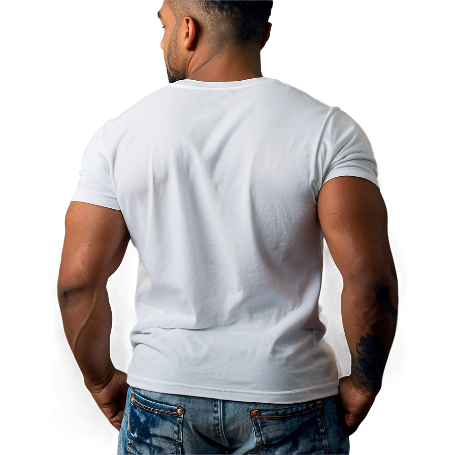 White Tee Back View Png Pks28 PNG Image