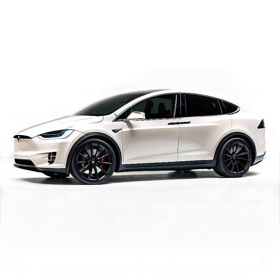 White Tesla Model X Png 06282024 PNG Image