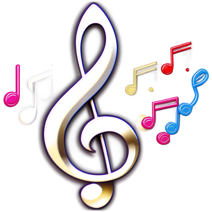 White Treble Clef Music Note Png Aei PNG Image