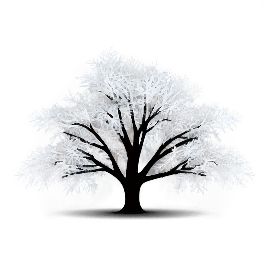 White Tree In Mist Illustration Png 06252024 PNG Image