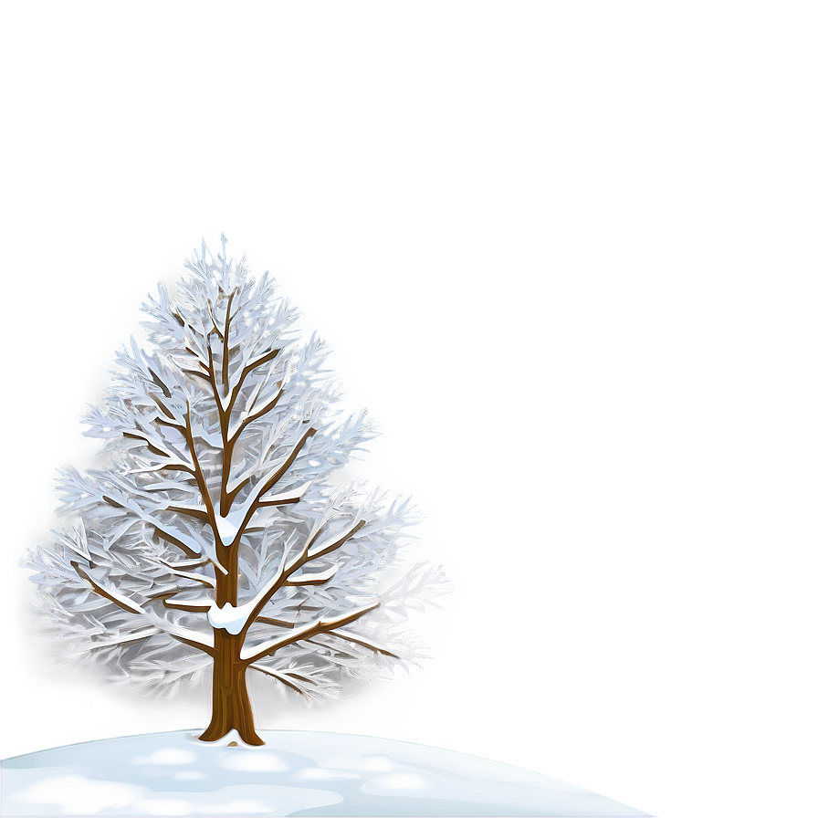 White Tree In Snow Wallpaper Png Qvk12 PNG Image