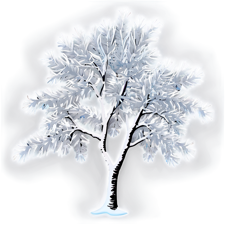 White Tree In Snow Wallpaper Png Uxd PNG Image