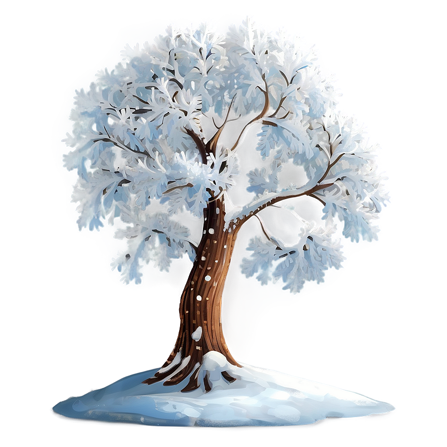 White Tree In Winter Wonderland Png Ote PNG Image