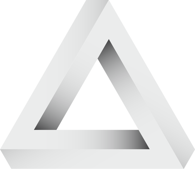 White Triangle Graphic PNG Image