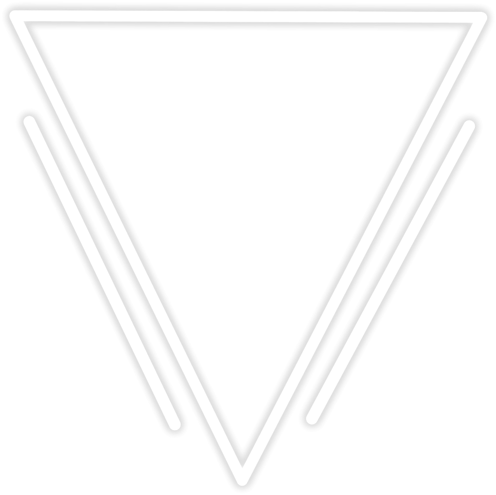 White Triangle Outline Graphic PNG Image