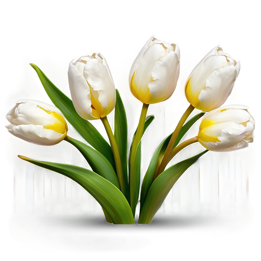 White Tulips Elegance Png 4 PNG Image