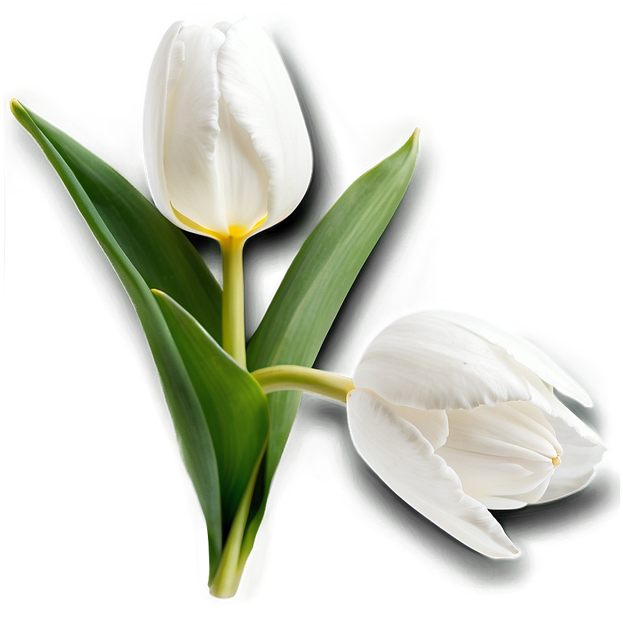 White Tulips Elegance Png Bup PNG Image