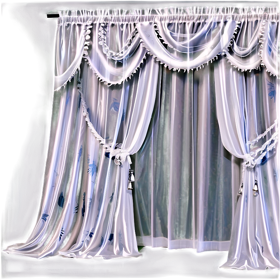 White Tulle Curtains Png Udo PNG Image