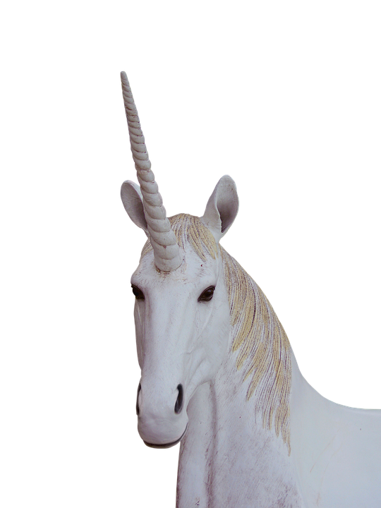 White Unicorn Statue.png PNG Image