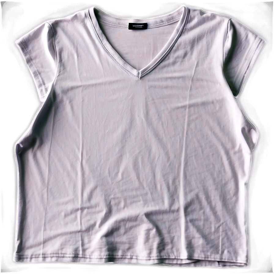 White V-neck T-shirt Png Cii50 PNG Image