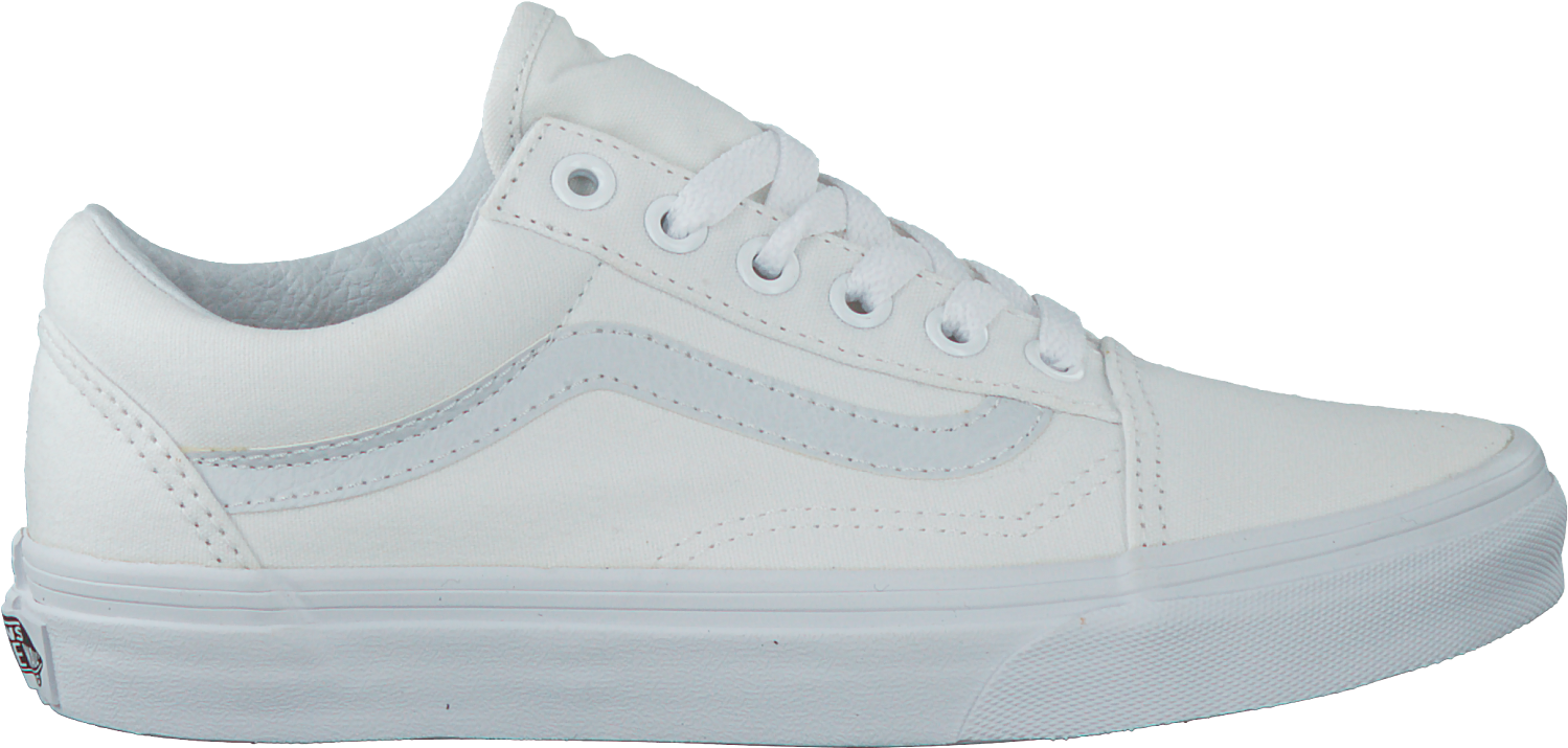 White Vans Old Skool Sneaker PNG Image