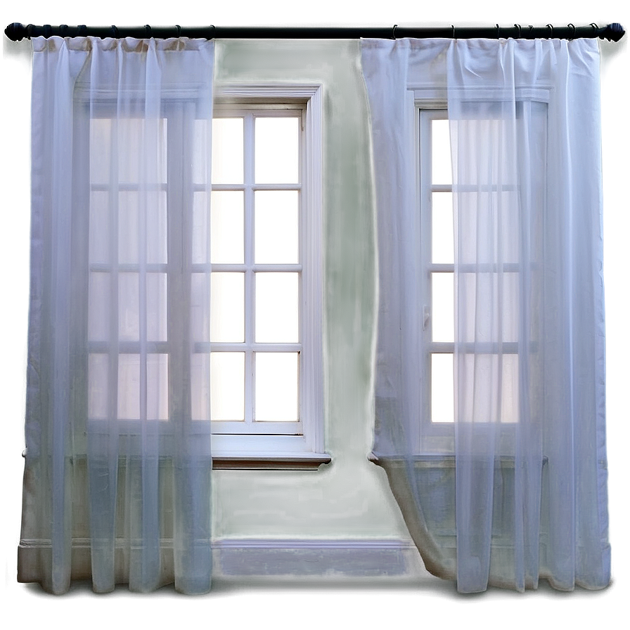 White Voile Curtains Png Tyu70 PNG Image