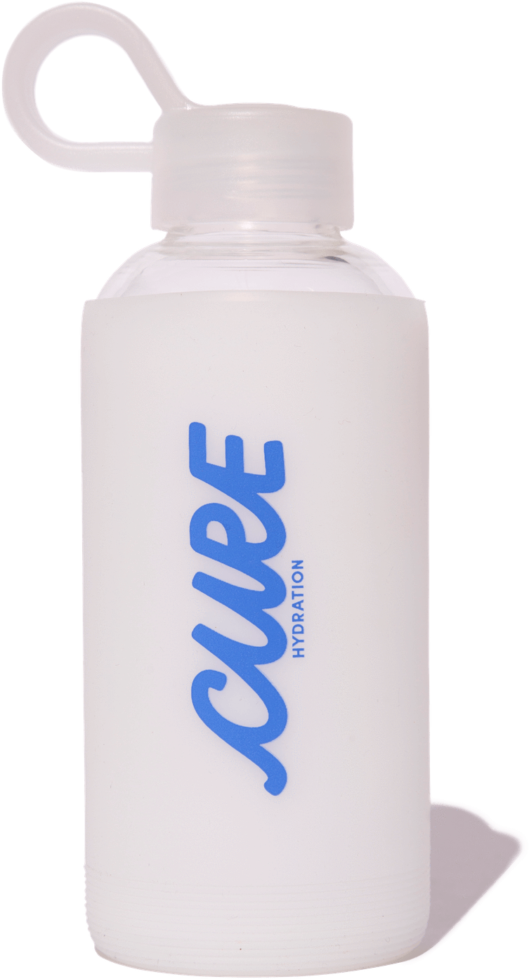 White Water Bottle C U V E E Branding PNG Image