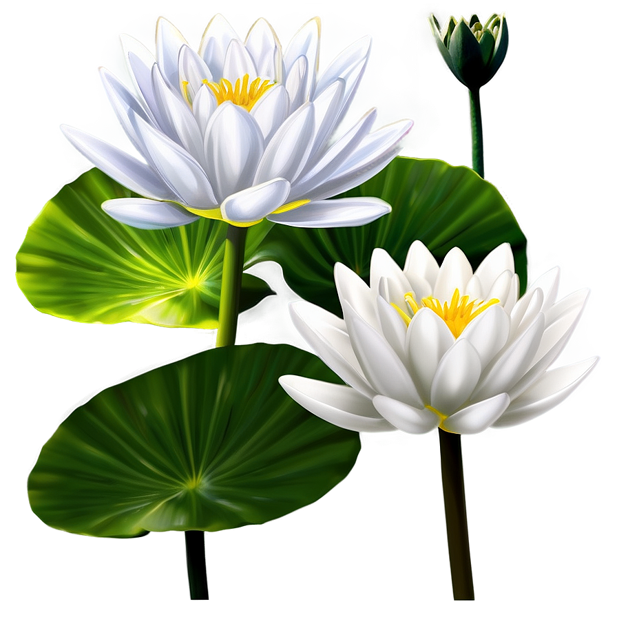 White Water Lily Png 06112024 PNG Image