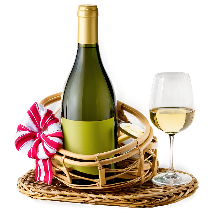 White Wine Picnic Basket Png 38 PNG Image