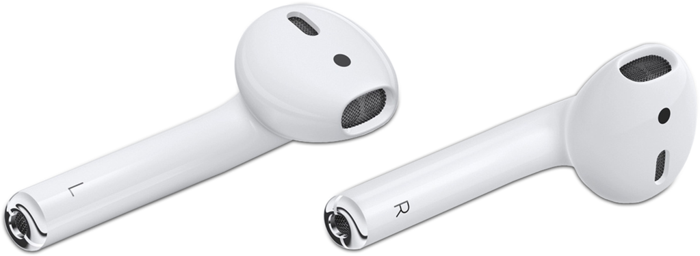 White Wireless Earbuds Airpods PNG Image