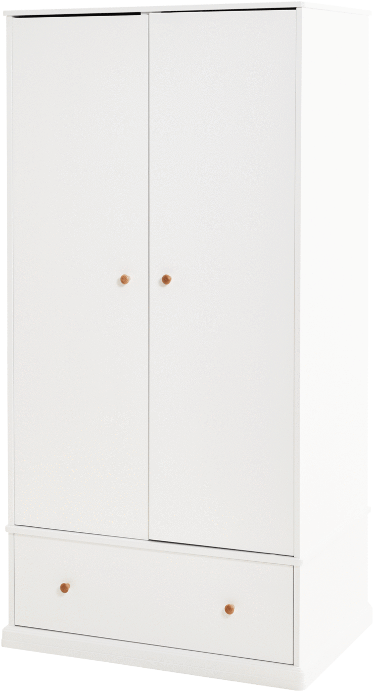 White Wooden Cupboard Closetwith Drawer PNG Image