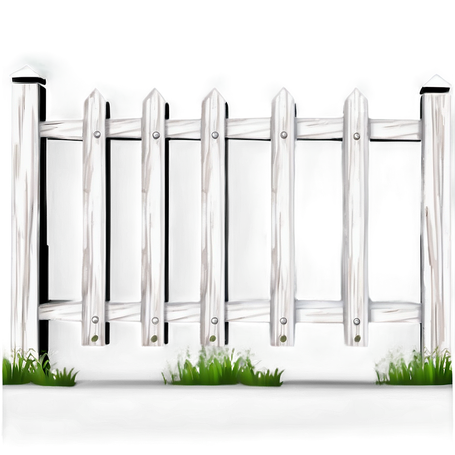 White Wooden Fence Png 06272024 PNG Image