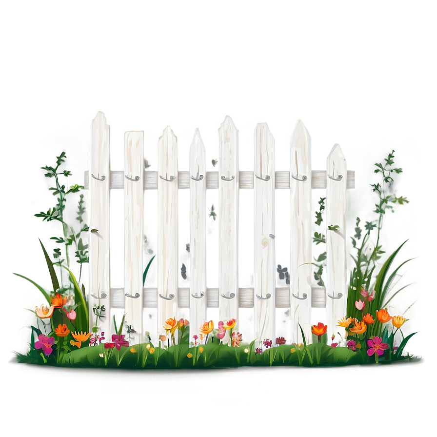 White Wooden Fence Png Dhp PNG Image